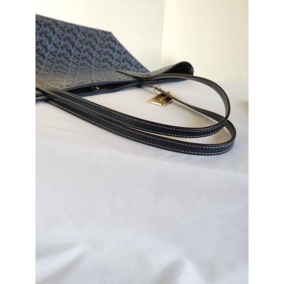 Coach City Tote(CF342) in Navy Blue Monogram Print - Picture 13 of 15